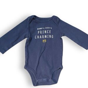 Mommy & Daddys Prince Charming Carters Bodysuit Baby Boy 6 Months Dark Blue Top